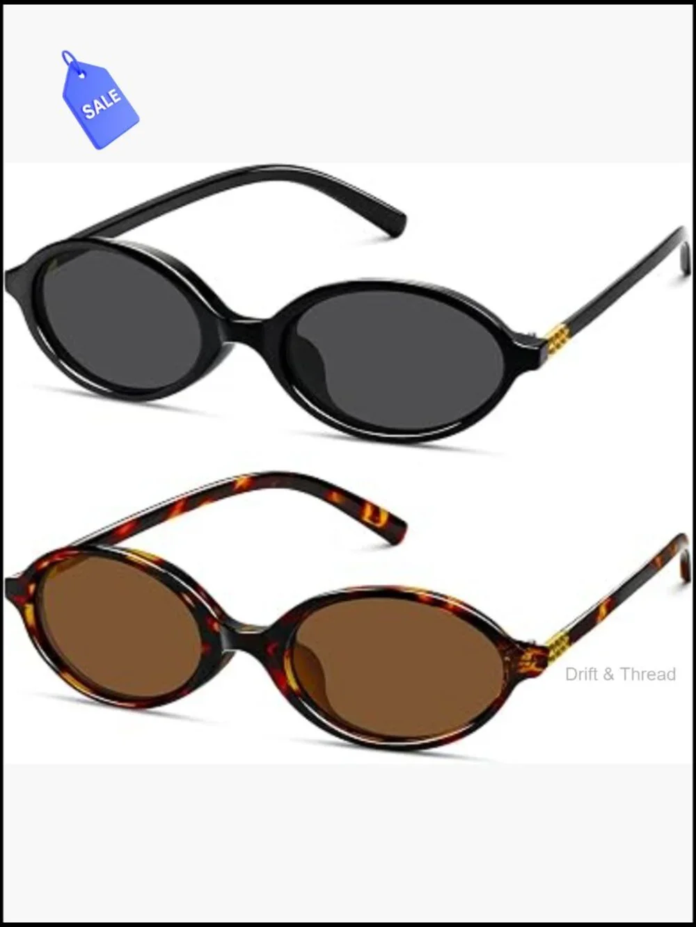 Retro Oval Sunglasses for Women Trendy Y2K Vintage Small Frame UV400